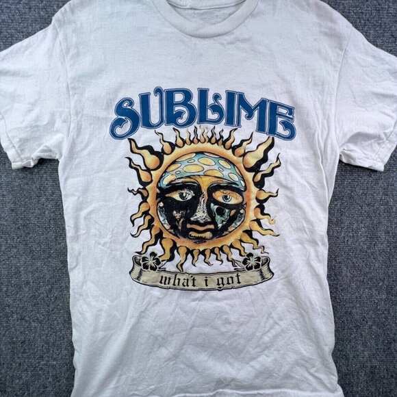 Sublime Medium White Short Sleeve T Shirt What I Got Lou Dog Graphic Tee Bradley - Picture 1 of 16